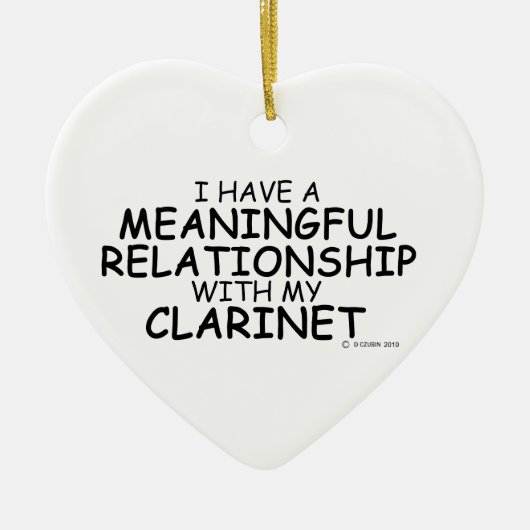 Klarinette Bedeutung der Beziehungen Keramikornament (Vorne)