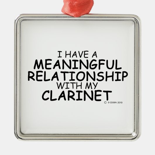 Klarinette Bedeutung der Beziehungen Silbernes Ornament (Vorne)