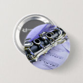 Klarinette Blatt Music Band Orchestra Button (Vorne & Hinten)