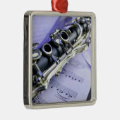 Klarinette Blatt Music Band Orchestra Ornament Aus Metall (Rechts)