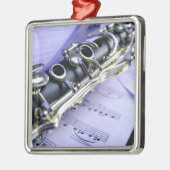 Klarinette Blatt Music Band Orchestra Ornament Aus Metall (Links)