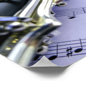 Klarinette Blatt Music Band Orchestra Poster (Ecke)