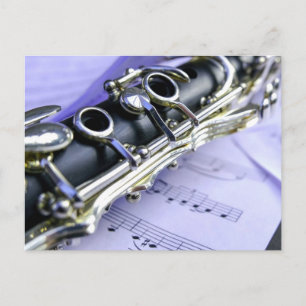 Klarinette Blatt Music Band Orchestra Postkarte