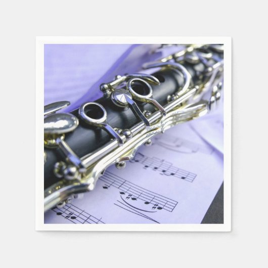 Klarinette Blatt Music Band Orchestra Serviette (Vorderseite)