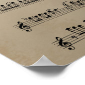 Klarinette Blatt Music Poster (Ecke)