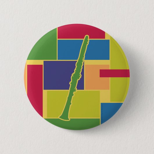 Klarinette Colorblocks Button (Vorderseite)