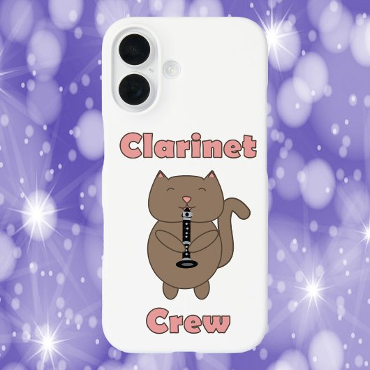 Klarinette Crew Brown Cat Pink Case-Mate iPhone Hülle