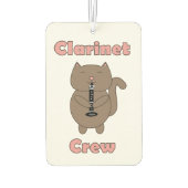 Klarinette Crew Niedlich Katzenrosa Autolufterfrischer (Rückseite)