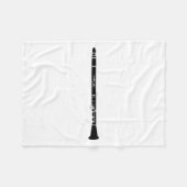 Klarinette Fleecedecke (Vorderseite (Horizontal))