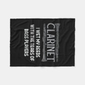 Klarinette Fleecedecke (Vorderseite (Horizontal))