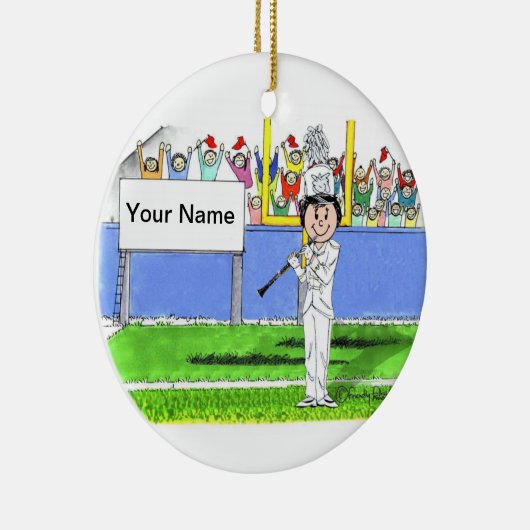 Klarinette - Frau Keramik Ornament (Rechts)