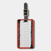 Klarinette Gepäckanhänger (Vorderseite vertikal)