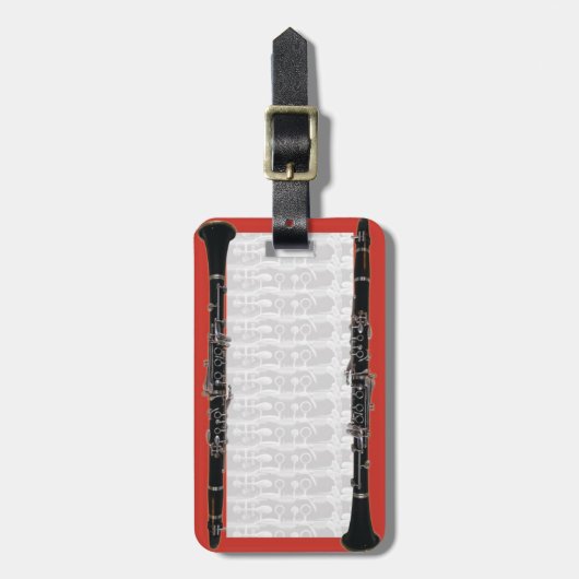 Klarinette Gepäckanhänger (Vorderseite vertikal)