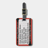 Klarinette Gepäckanhänger (Vorderseite vertikal)