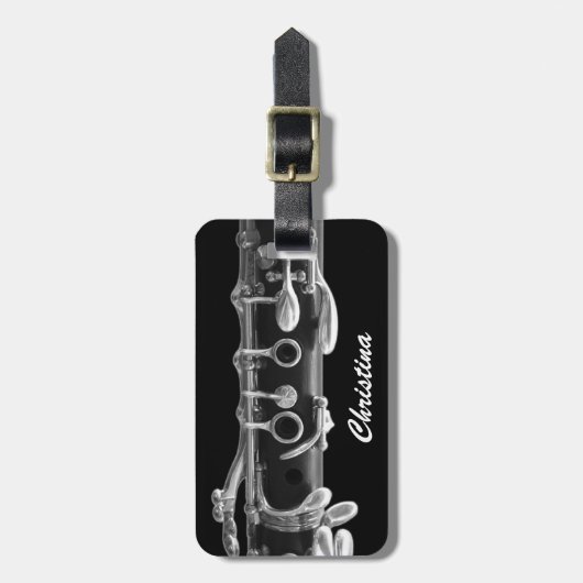 Klarinette Gepäckmarke Gepäckanhänger (Vorderseite vertikal)