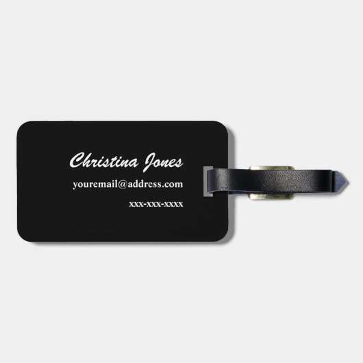 Klarinette Gepäckmarke Gepäckanhänger (Rückseite horizontal)