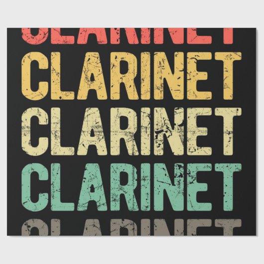 Klarinette Geschenkpapier (Flach)