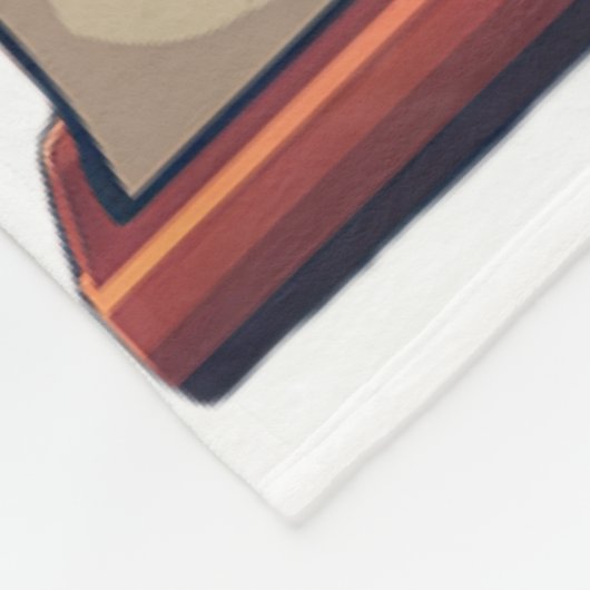 Klarinette Harmonie: Farbenfrohe Wasserfarben. Tab Fleecedecke (Ecke)