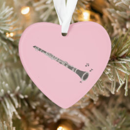 Klarinette herzförmige Weihnachtsschmuck Ornament