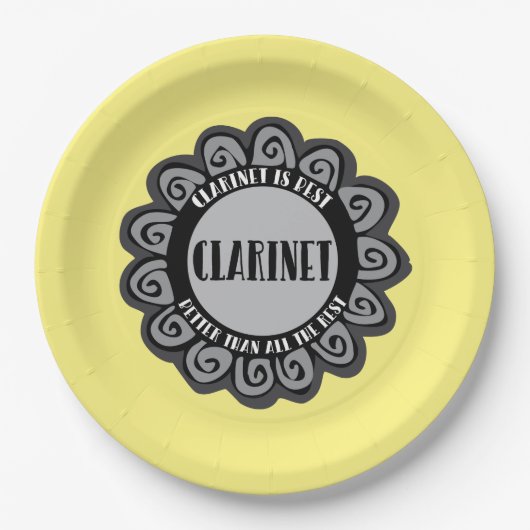 Klarinette ist am besten pappteller (Vorderseite)