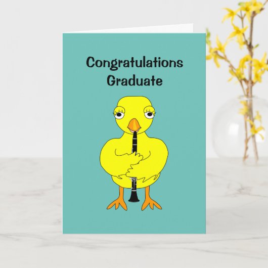 Klarinette Karte (Gelbe Blume)