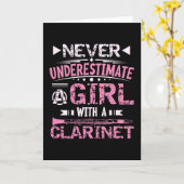 Klarinette Karte (Gelbe Blume)