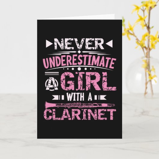 Klarinette Karte (Gelbe Blume)