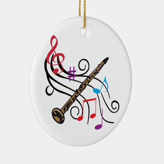 Klarinette Keramik Ornament (Rechts)