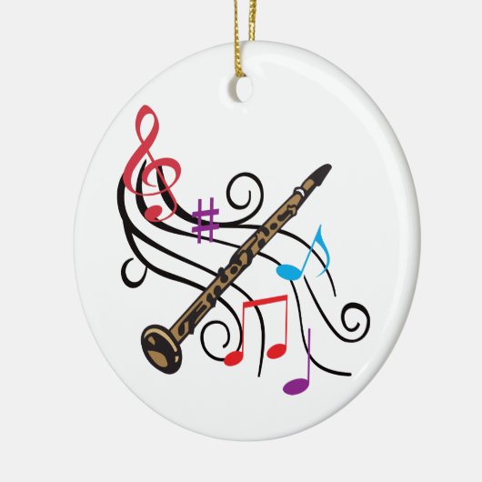 Klarinette Keramik Ornament (Links)