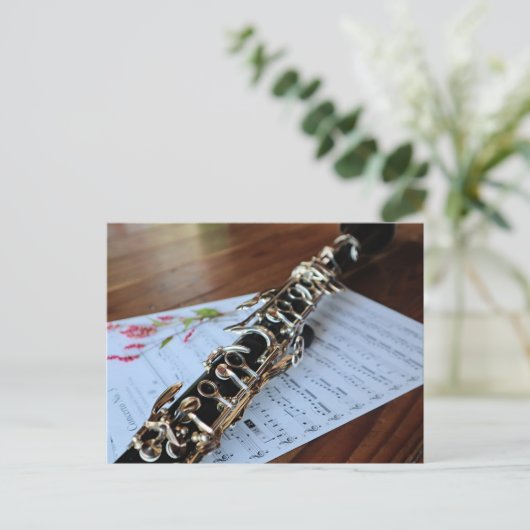 Klarinette, Konzert Nr. 3 Postkarte (Stehend Vorderseite)