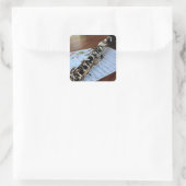 Klarinette, Konzert Nr. 3 Quadratischer Aufkleber (Tasche)