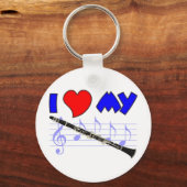 Klarinette Liebe Schlüsselanhänger (Vorderseite)