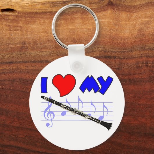Klarinette Liebe Schlüsselanhänger (Vorderseite)