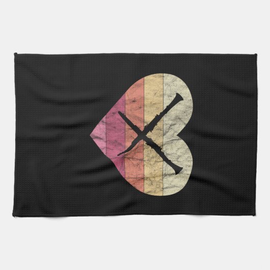 Klarinette Lieben Geschirrtuch (Horizontal)