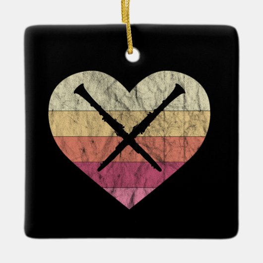 Klarinette Lieben Keramikornament (Vorderseite)