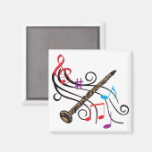 Klarinette Magnet (Vorderseite/Rückseite)