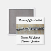 Klarinette Magnet (Vorderseite/Rückseite)