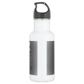 Klarinette mit musikalischen Akzenten Edelstahlflasche (Rückseite)