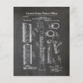 Klarinette mit musikalischen Akzenten Flyer (Hinten)