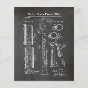 Klarinette mit musikalischen Akzenten Flyer