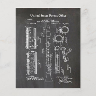 Klarinette mit musikalischen Akzenten Flyer