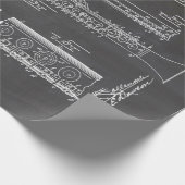 Klarinette mit musikalischen Akzenten Geschenkpapier (Ecke)