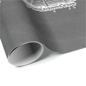 Klarinette mit musikalischen Akzenten Geschenkpapier (Rolleneckpunkt)