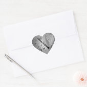 Klarinette mit musikalischen Akzenten Herz-Aufkleber (Umschlag)