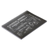 Klarinette mit musikalischen Akzenten Notizblock (Linke Seite)