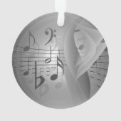 Klarinette mit musikalischen Akzenten Ornament (Rückseite)