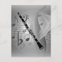 Klarinette mit musikalischen Akzenten