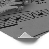 Klarinette mit Noten Poster (Ecke)