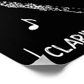 Klarinette musikalische Bemerkungen Poster (Ecke)