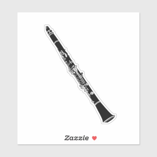 Klarinette Musikinstrument Aufkleber (Blatt)